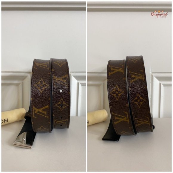 Authentic Louis Vuitton Brown Monogram Canvas Leather Buckle Belt 85/34 - MP075 - Picture 8 of 12
